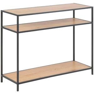 AC-Design Konsolentisch Seaford, schwarz / wildeiche, 100 x 79 x 35cm (B/H/T), Metall / Holz