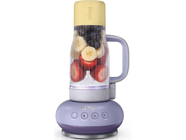 NINJA Zerkleinerer BlendBoss To-Go-Becher-Mixer - stone/mint DB351EUST, 1100 W, Auto-iQ-Technologie, Zerkleinert alles eiskalt- sogar tiefgefrorenes