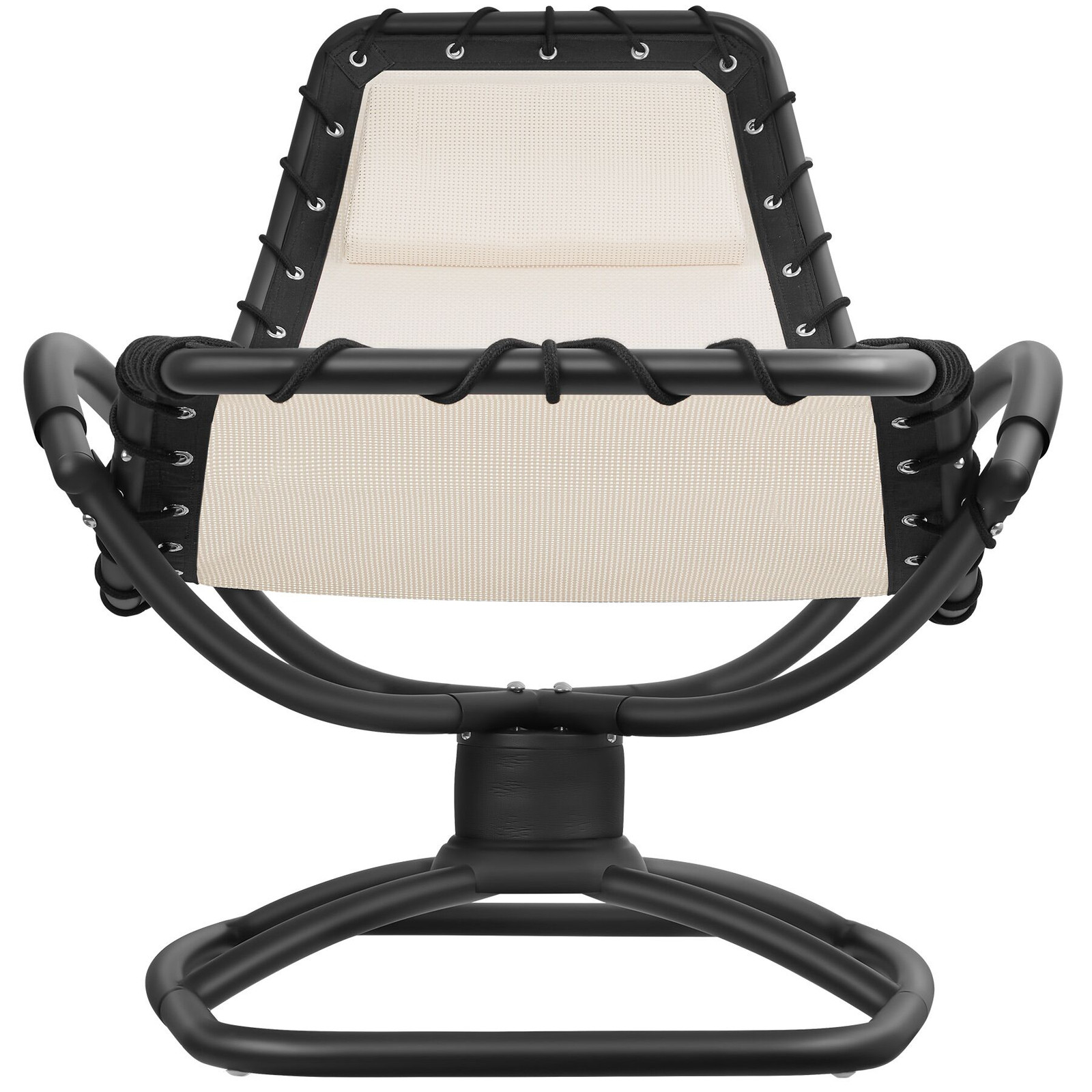 TecTake Ligstoel Toulon ergonomische schommelstoel - beige