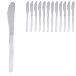 Contacto Tafelmesser Sophie, Wellenschliff, 21,5 cm, Edelstahl 18/0, silber poliert, 12 Stück