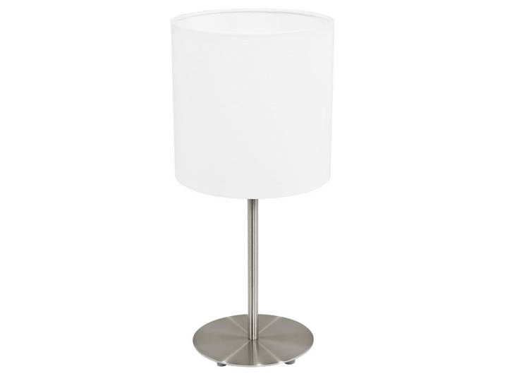 Tischleuchte, Weiß, Nickelfarben, Metall, 40 cm, Lampen & Leuchten, Innenbeleuchtung, Tischlampen, Tischlampen