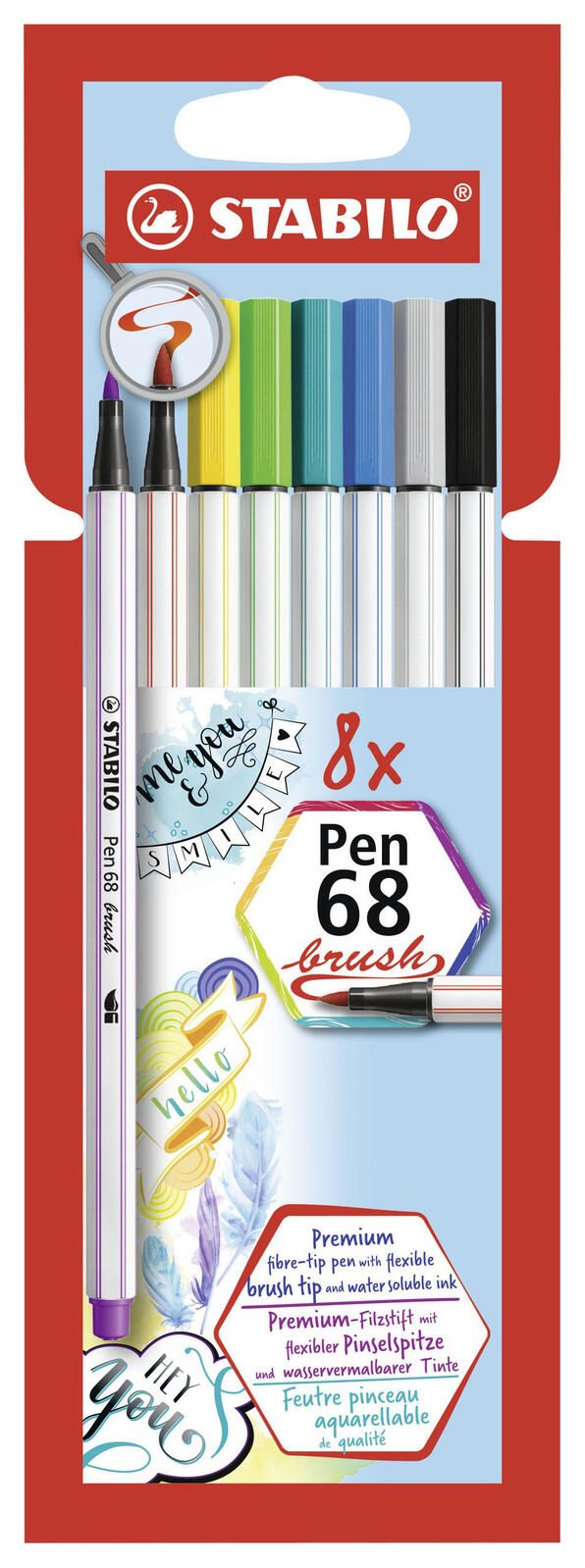 STABILO Brush-Pens Mehrfarbig 568/08-21