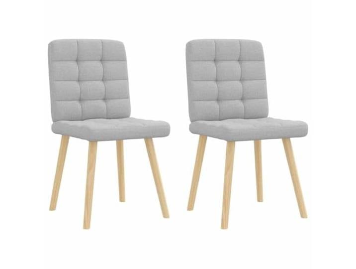 Coespram Esszimmerstühle 2er Set Wolkengrau Polsterstuhl mit Holzbeinen Bequemer Stoffstuhl im 2er Set mit Weicher Schaumstoffpolsterung für Esszimmer, Wohnzimmer und Küchentisch.