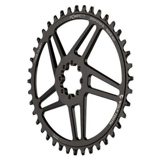 Wolf Tooth PowerTrac Elliptical SRAM 8-Bolt Direct Mount Kettenblatt, 42 Z., black (42) (OVAL-SDM8-42)