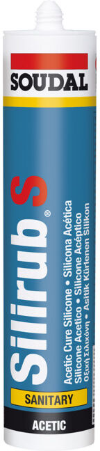 Silicone soudal salle humide Silirub S blanc 300 ml (101669)