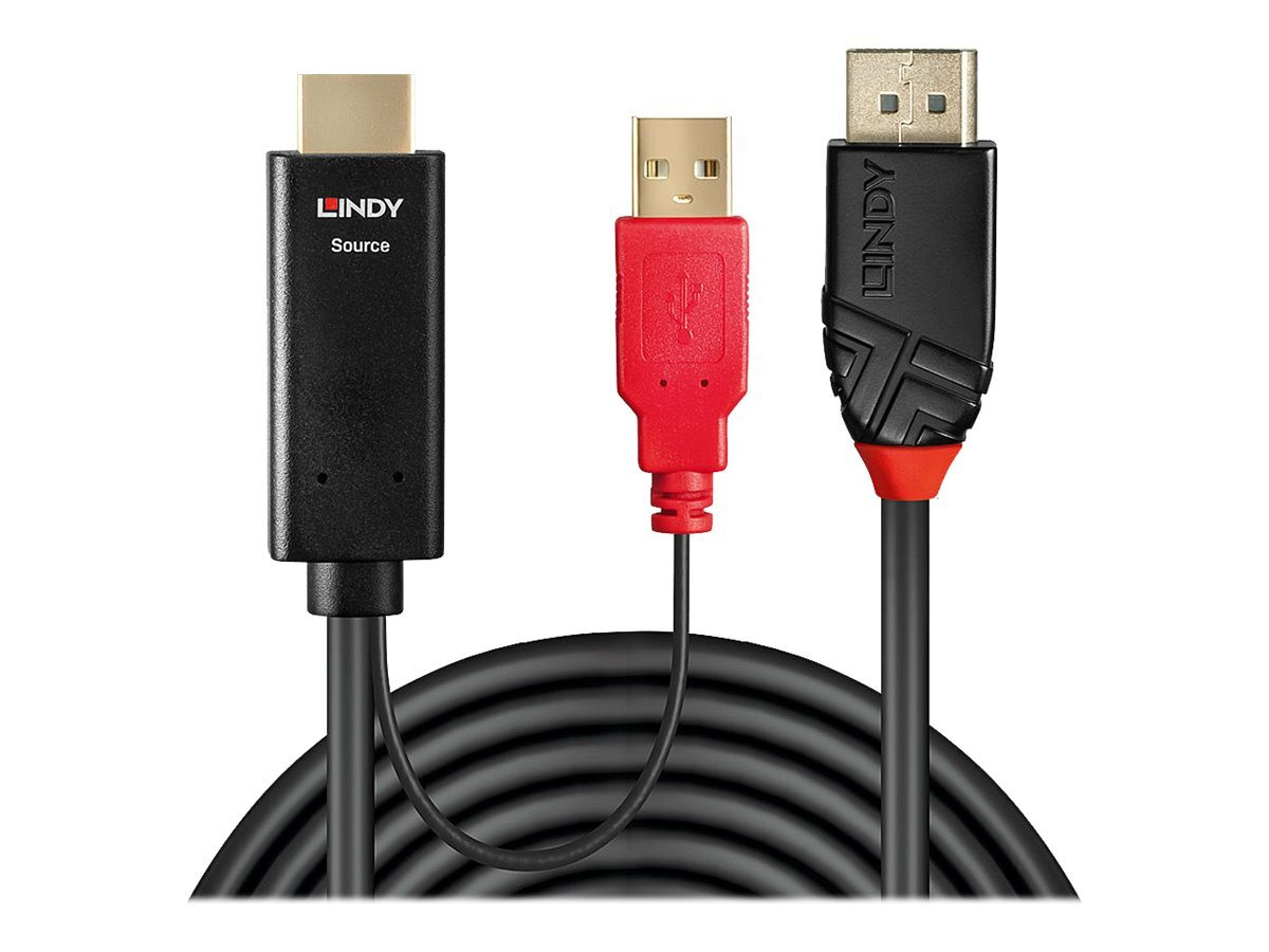 Lindy video- en audiokabel - DisplayPort naar USB en HDMI