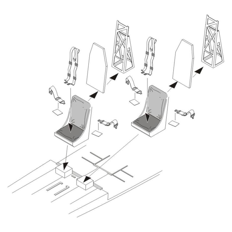 CMK B-17 Flying Fortress Seats (129-Q72175)