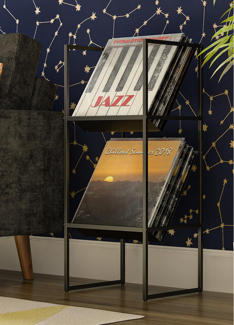 17 Stories Helix 82.3 cm H Multimedia Storage Black 82.3cm H X 35.3cm W X 29cm D