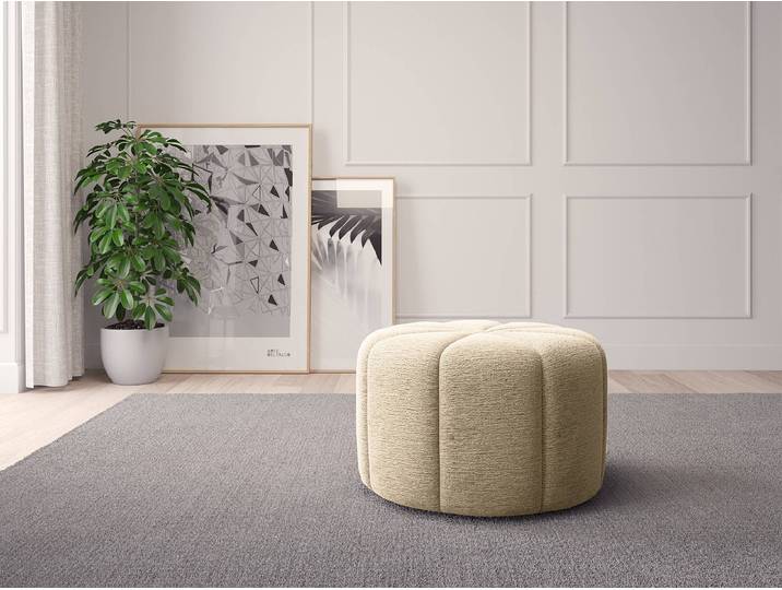 Pouf FORA 60cm Beige Chenille Buladi: Taupe