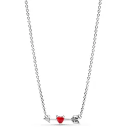 Pandora 393669C01-50 Damen-Kette Silber Pfeil und Muranoglasherz