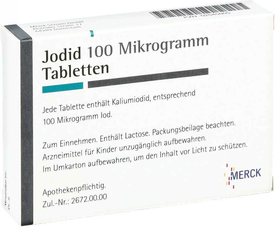 Jodid 100 Mikrogramm 100stk
