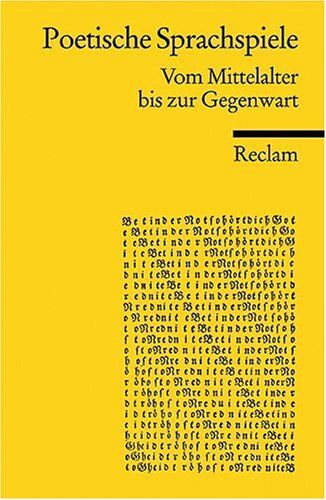 Dencker, Klaus P - Poetische Sprachspiele: Vom Mittelalter bis zur Gegenwart - Preis vom 18.10.2026 15:28:09 h