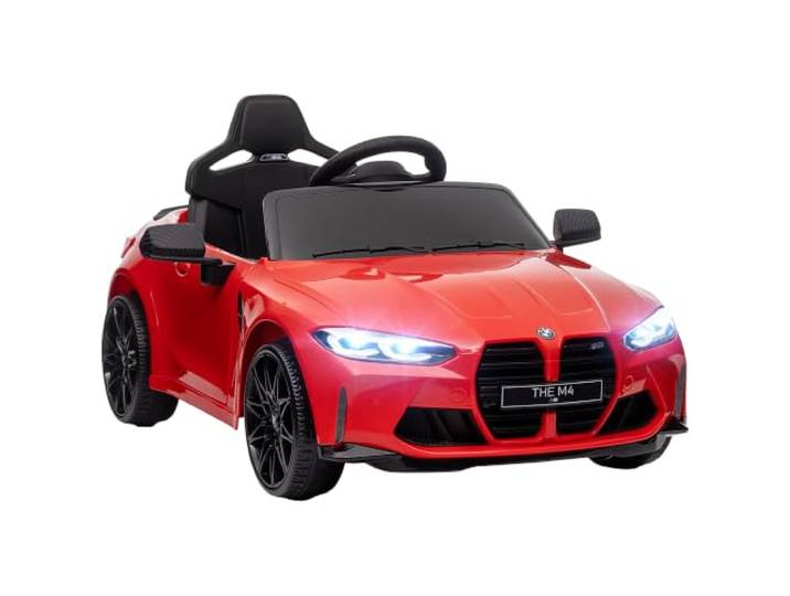 AIYAPLAY Kinder Elektroauto 12V 2,4 GHz Fernbedienung Hupe LED Rot
