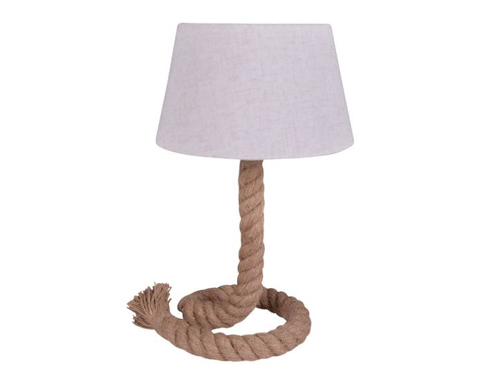 home24 Tafellamp Rope 24 x 40 x 24cm wit mixweefsel E27