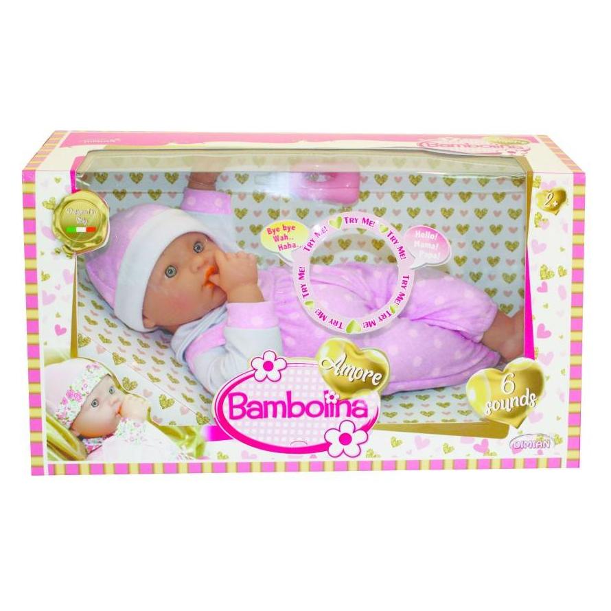 Dimian Toys Doll Amore 36Cm+ Pap bottle+Babysounds 2Ass (bd1822)
