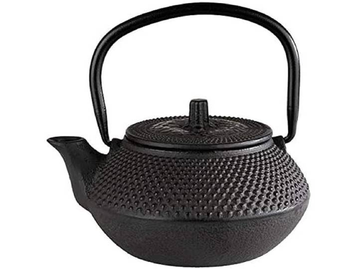 APS Theepot - Gietijzeren Theekan - Afneembare Deksel en Handgreep - Zwart - Ø 12\,5 cm - 0\,3 Liter