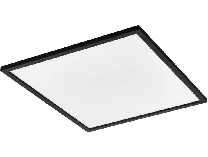 EGLO Deckenleuchte SALOBRENA-Z , schwarz, H: 5cm, 1 Stk., Leuchten, App/Sprachsteuerung Alexa, 59,5x59,5x5cm, exkl. Fernbedienung, Deckenleuchte