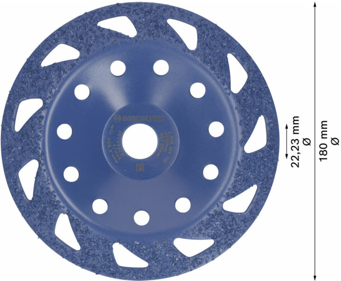 Bosch EXPERT Multi Material Carbide-Topfscheibe 180mm 22,23mm angeschrägt (2608901750)