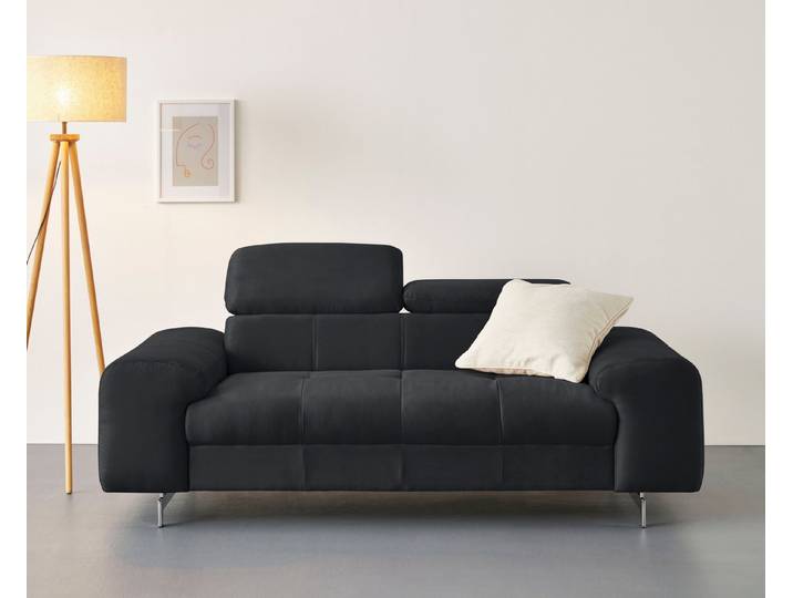 COTTA 2-Sitzer Chef, Big-Sofa mit Kopfteilverstellung, edle Metallkufen