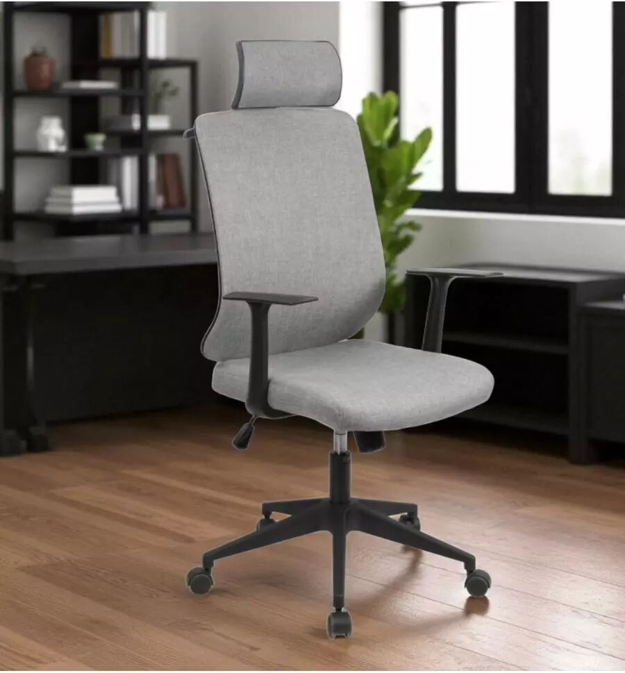 BellaHome SEDIA UFFICIO YALE GRIGIA POGGIATESTA REGOLABILE