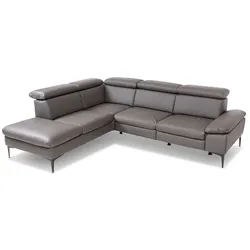 CASEDO Ecksofa Palma Leder Anthracite