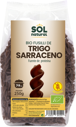 Sol Natural Fusilli Trigo Sarraceno sin Gluten Bio 250 gr