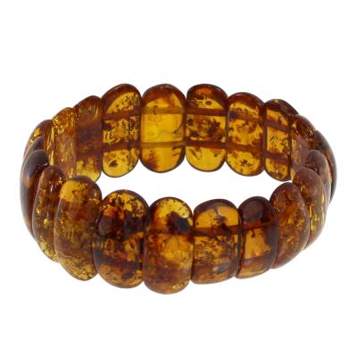 Armband OSTSEE-SCHMUCK "- Tabia - Bernstein -" Gr. 19, braun (braun, bernsteinfarben), Armbänder, Damen, Bernstein, Armband