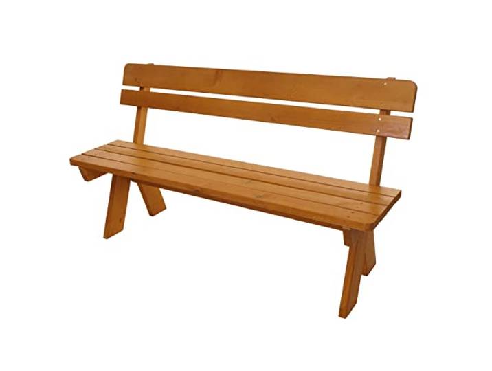 Mendler Gartenbank HWC-L66 Massiv-Holz FSC® 148cm - honigfarben