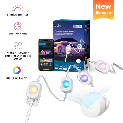 eufy Permanent Outdoor Lights S4 (200 ft with 144 LED Lights) White