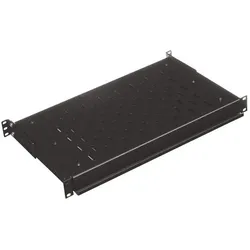 Conteg 19"-Fachboden ausziehbar, 435 x 450 mm, 25kg, Serverschrank Zubehör, Schwarz