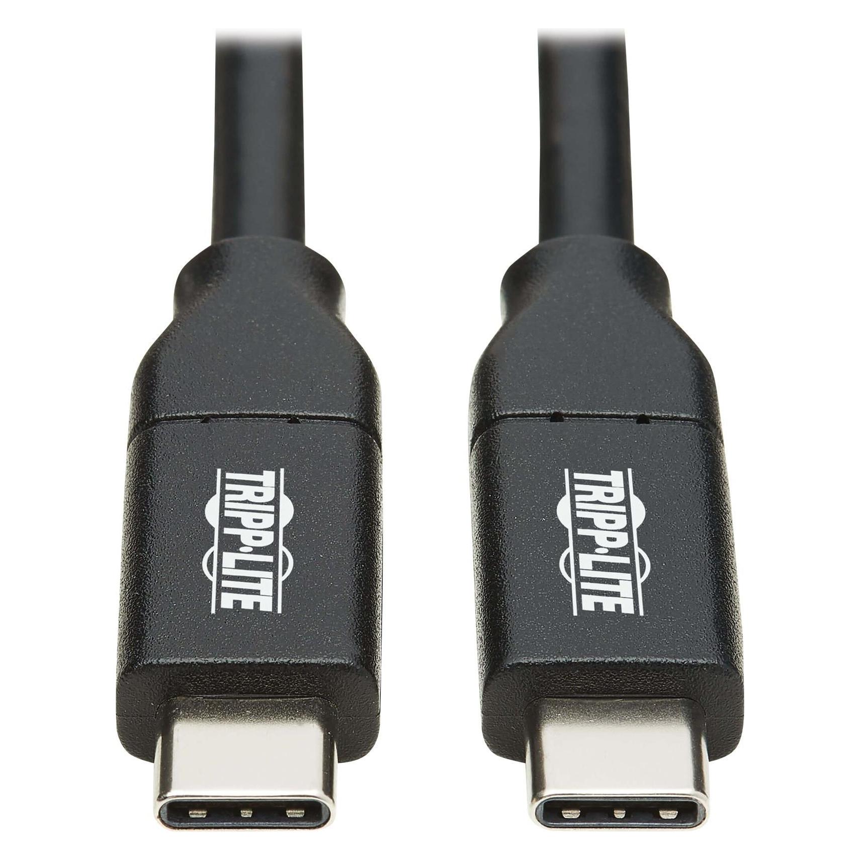 Eaton TRIPPLITE USB-C Cable M/M USB 2.0 5A Rated USB-IF Certified Thunderbolt 3 2M 6,6 ft (2 m, USB 2.0, 100 W) (U040-C2M-C-5A)