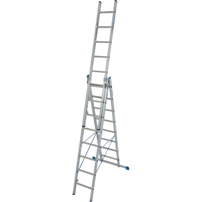 Doppelleiter KRAUSE "STABILO", silber (silberfarben), B:50cm H:245cm, Aluminium, Leitern