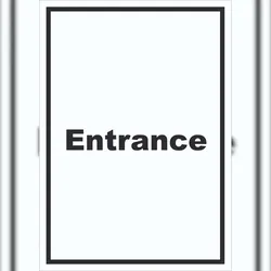 HB-Druck Entrance Schild mit Text Eingang hochkant A2 (420x594mm)