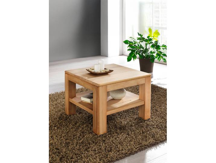 Couchtisch aus Massivholz, Kernbuche, quadratisch
