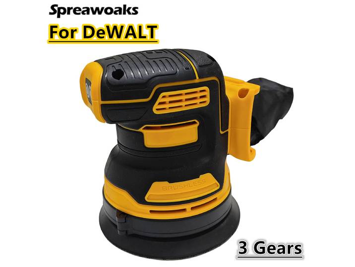 Ponceuse orbitale aléatoire à disque sans fil, 5 pouces, ponceuse pour le travail du bois, outil de polissage de mastic pour batterie Dewalt 20V