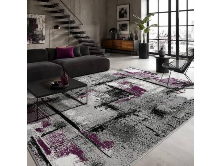 Pergamon Designer Teppich Samba Modern Purple Urban in 5 Größen