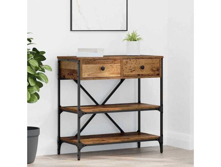 (SOLDES Nouvelle année）Classique Table console - avec tiroir - Marron 100x34 5x75cm bois FR26_05380888