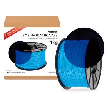 Hamlet 1kg dunkel phosphoreszierende blaue ABS Filamentrolle für 3DX100 3D-Drucker (ABS, 1000 g, 1.75 mm) (HP3DXROLB2BF)