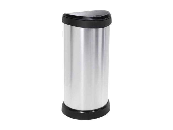 Curver Decobin duwprullenbak - 40 liter - metallic - gerecycled kunststof - premium opbergoplossing, duurzaam kunststof, moderne huisorganisatie