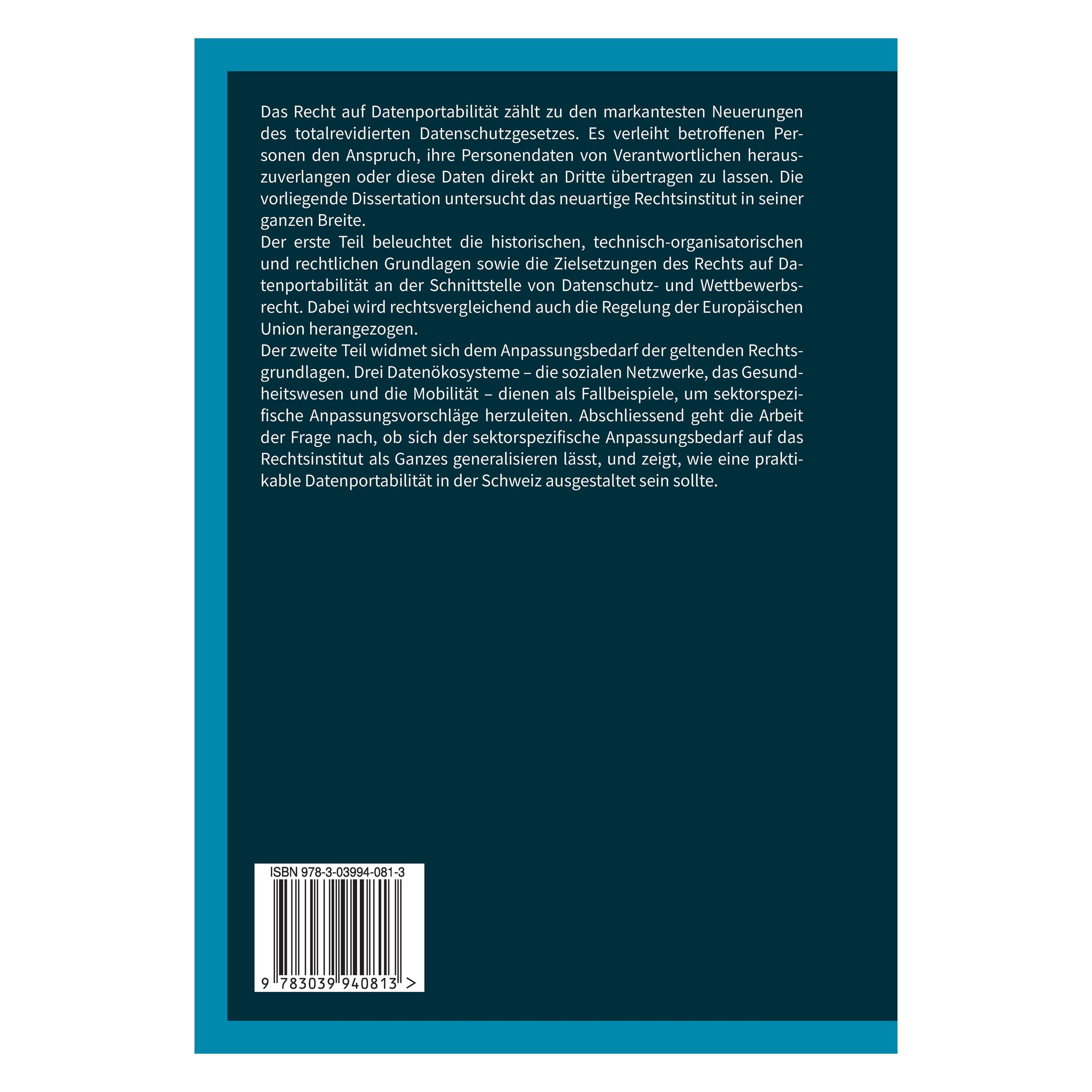 Umbreit Das Recht auf Datenportabilität (Deutsch, Hardcover, Samuel Mätzler) (71986684)