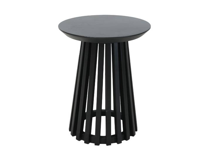 Beistelltisch SIT Madrid Beistelltisch & Hocker 2-in-1 mit Schweizer Kante , schwarz (schwarz, schwarz, schwarz), B:40cm H:50cm T:40cm, Hevea, Holz-Furnier, Tische, Beistelltisch, 2-in-1 Funktion & elegante Tischplatte mit Schweizer Kante