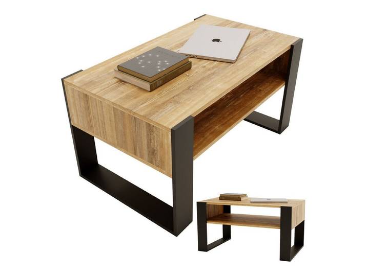 Raumhirsch Furniture Couchtisch Karo92 modern & stabil fürs Wohnzimmer aus Holzwerkstoff