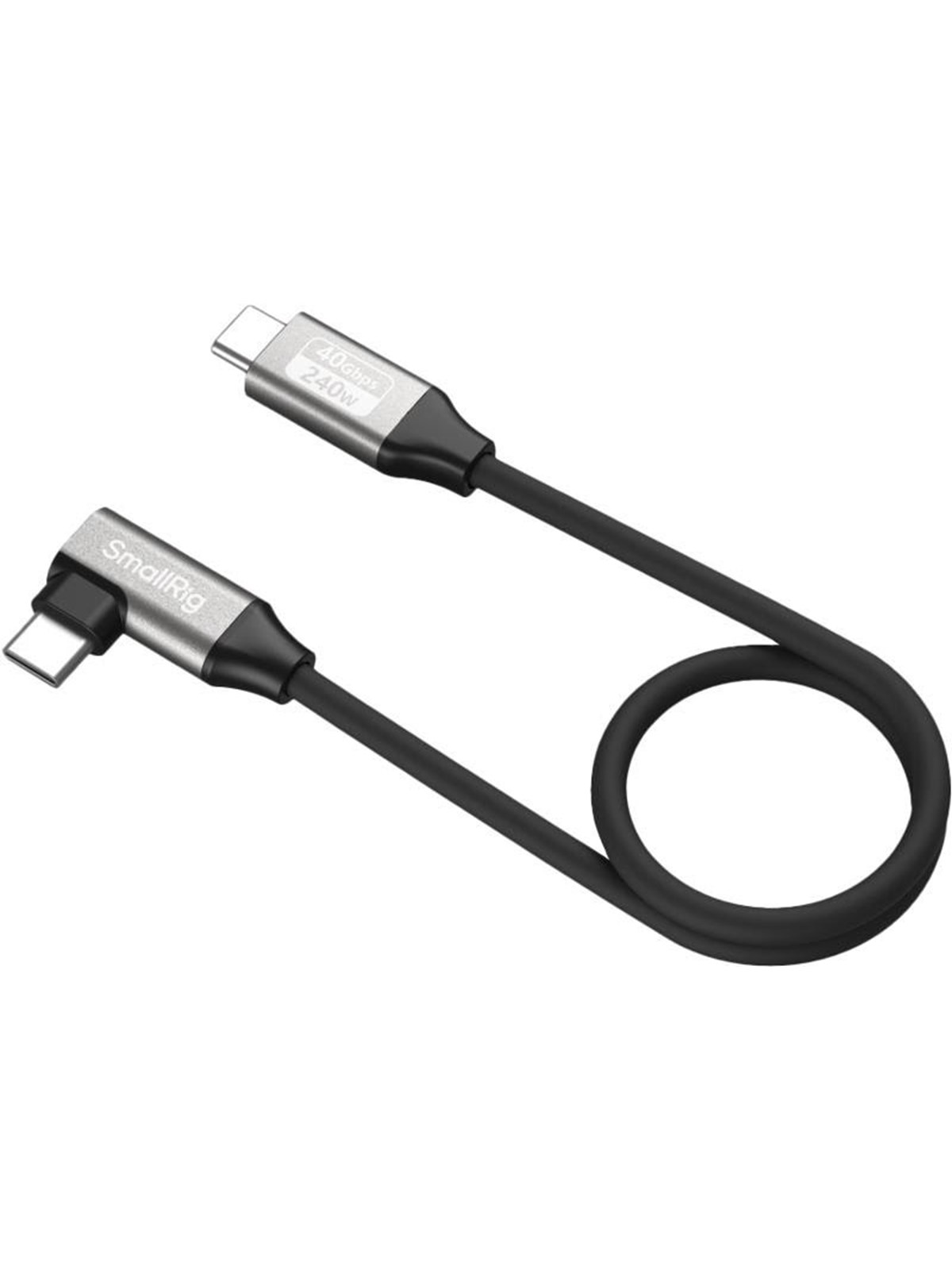 SmallRig 5075 USB-C Data Cable (Straight to Angled 35cm (40Gbps + 240W + 8K)