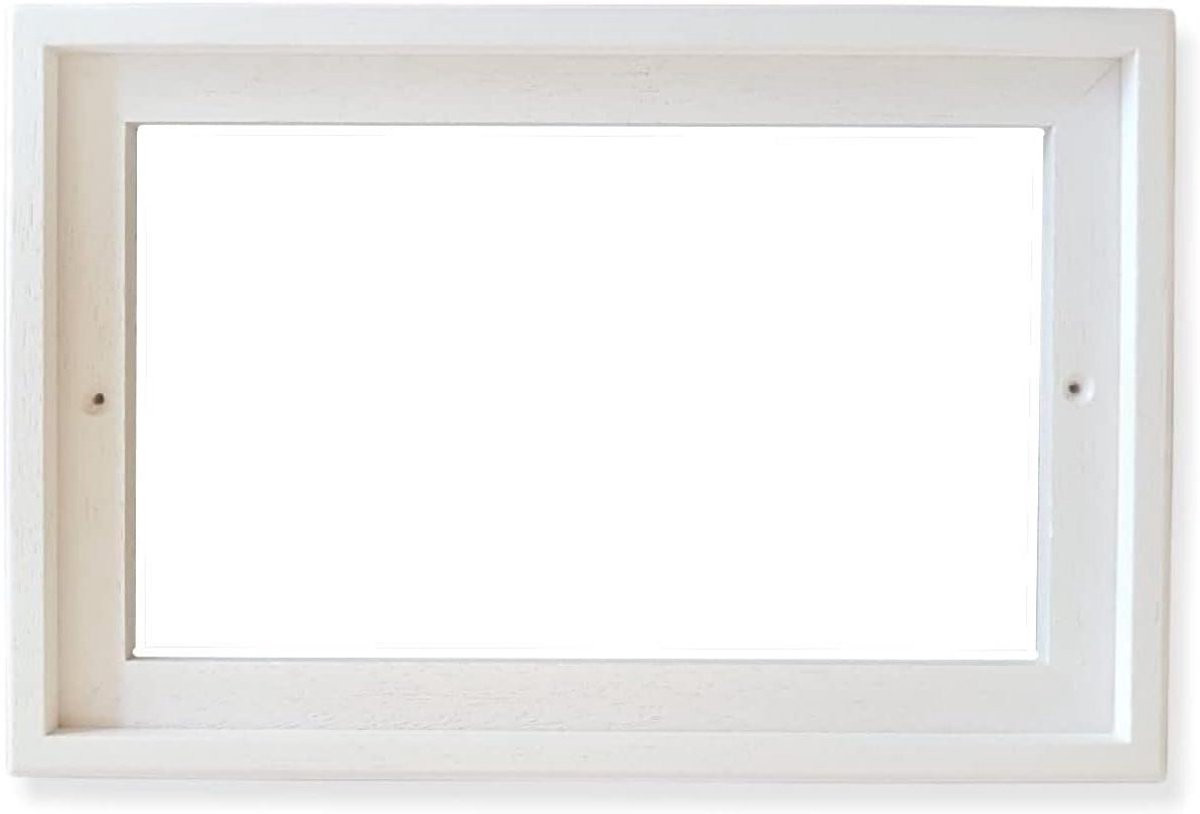 Handgeschilderde keramische huisnummer tegels met wit frame - 11 x 7 cm