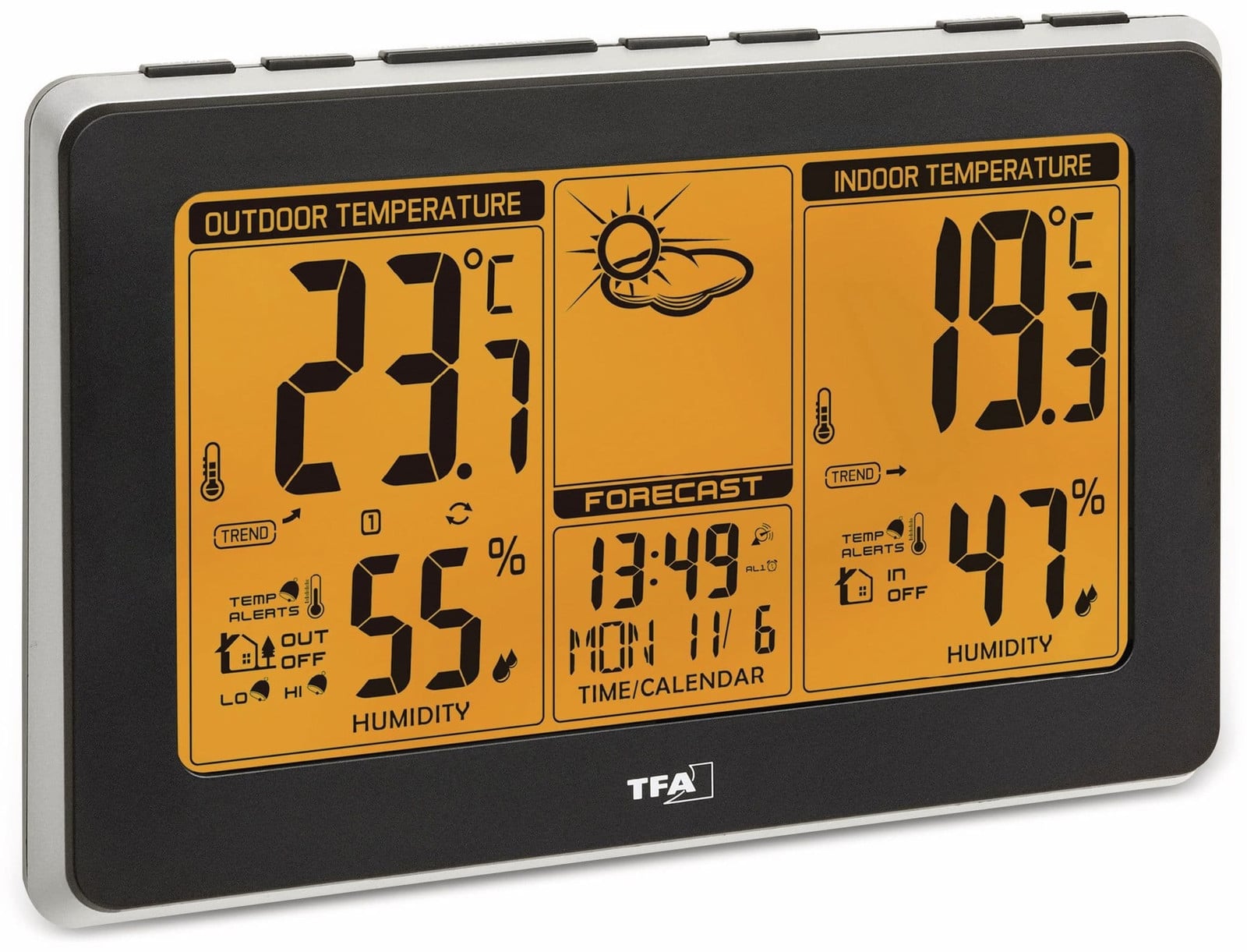 TFA Dostmann Mondo 35.1151.01 Weerstation Radio - Zwart
