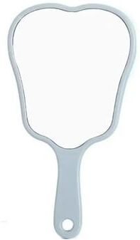 Uplift Picks ToothGlow Portable Tooth Shaped Mirror Handheld Makeup Mirror light Blue (a)