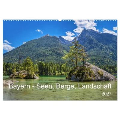 Bayern - Seen, Berge, Landschaft (Wandkalender 2027 DIN A2 quer), CALVENDO Monatskalender