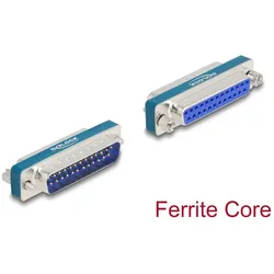 DeLOCK HF/EMI Entstörfilter D-Sub 25 Pin Stecker zu Buchse mit Tiefpass induktiv