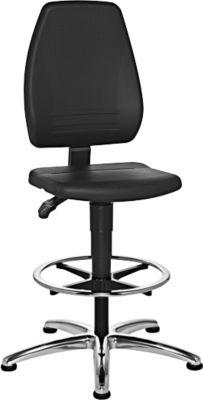 Schäfer Shop Select Arbeitsdrehstuhl Pro Industrie mit Gleitern und Aufstiegshilfe