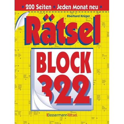 Rätselblock 322, Taschenbuch von Eberhard Krüger, Bassermann, 978-3-8094-4818-1